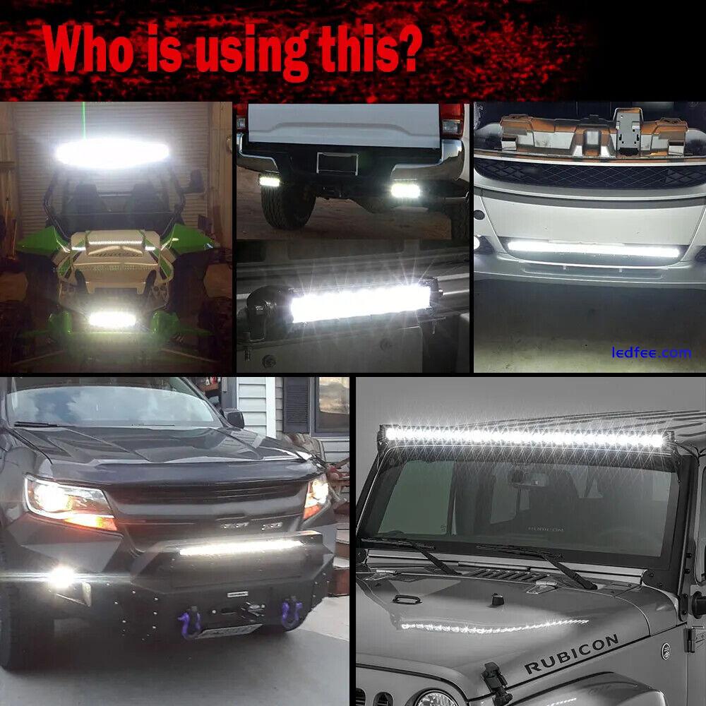 Super Bright LED Light Bar 6D 8-50inch Auto Driving Lights 4 