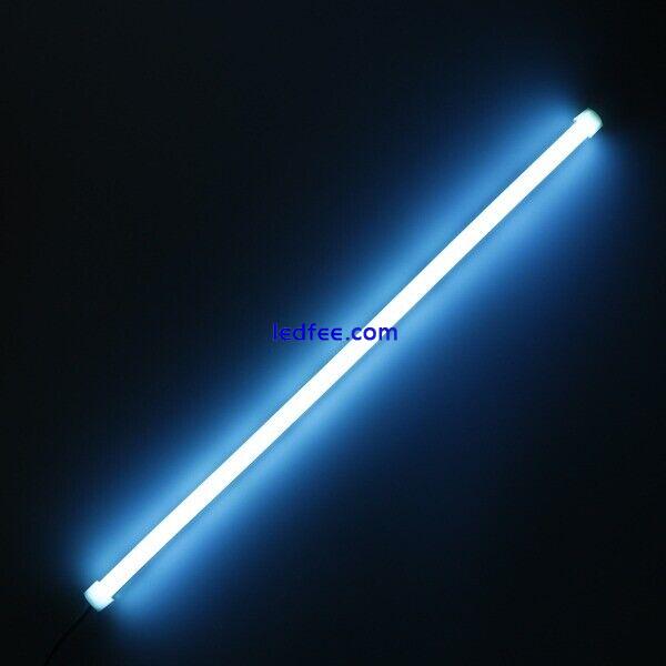 Ice Blue 2X Thin Tube 45cm Flexible Bright LED Light Bar Car DRL Tail Grill 12V 0 