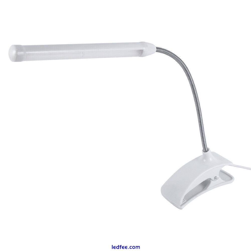 1Pc USB LED Light Clip on Clamp Bed Table Study Desk Reading Lamp White 1 