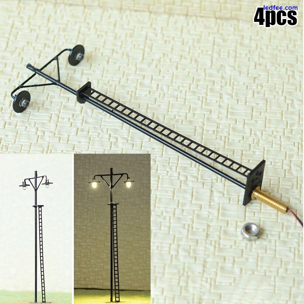 OO/HO Gauge LED Street Light W/ Resistors Model Train Railway Path Lamp Post 1 