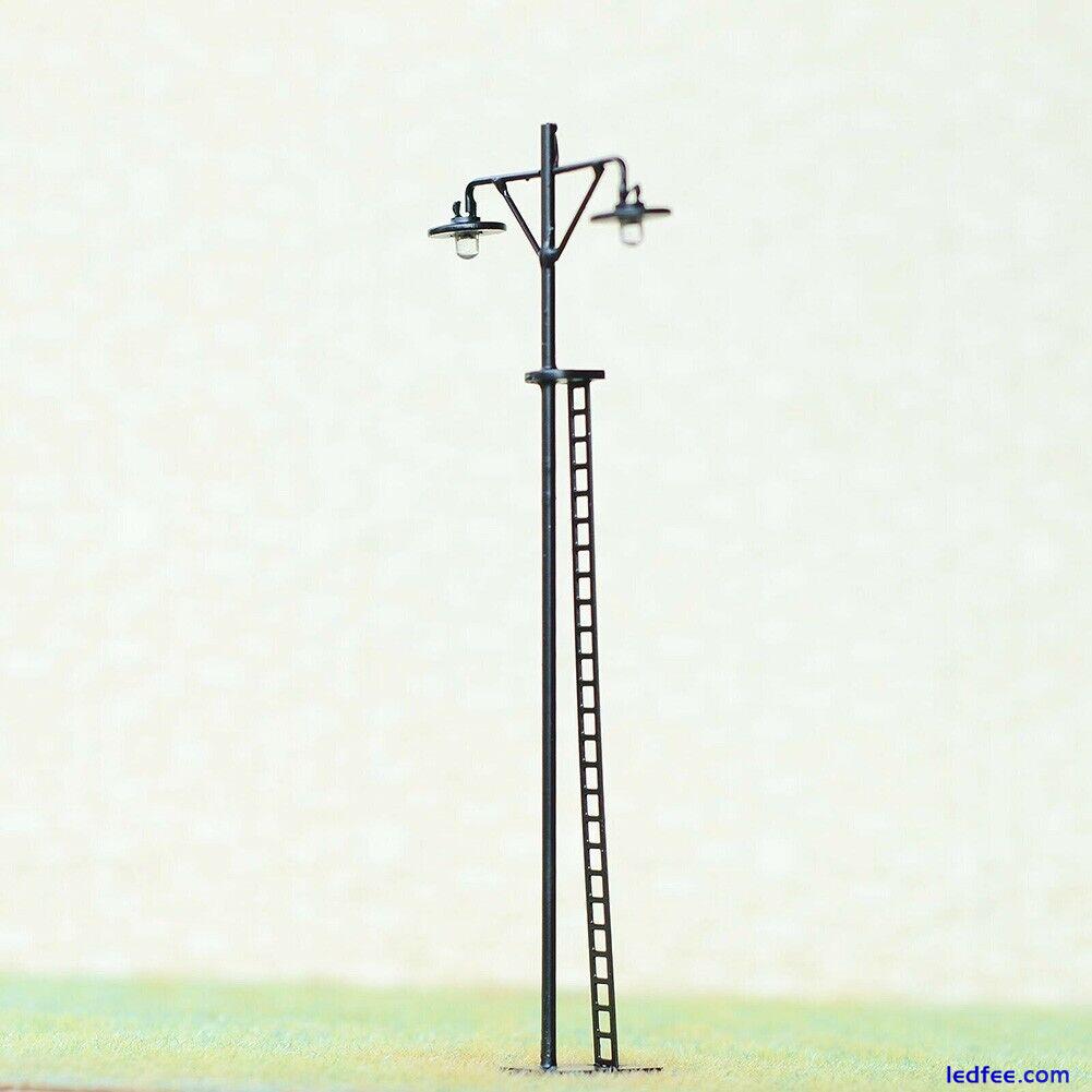 OO/HO Gauge LED Street Light W/ Resistors Model Train Railway Path Lamp Post 5 