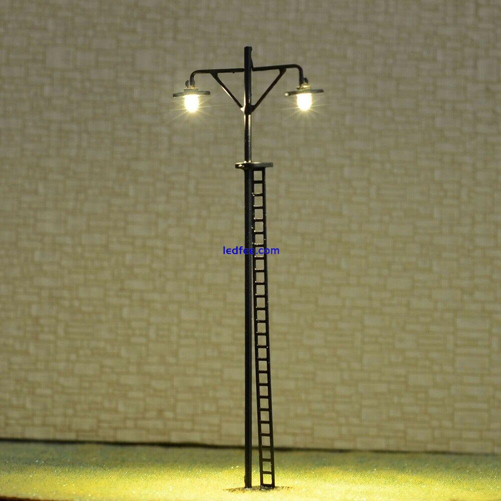 OO/HO Gauge LED Street Light W/ Resistors Model Train Railway Path Lamp Post 4 