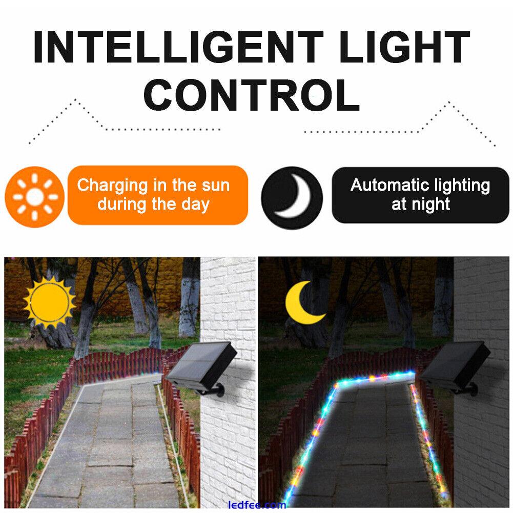 LED Strip Light Outdoor Waterproof SMD 2835 Street Solar Powered Garden Decor 1 