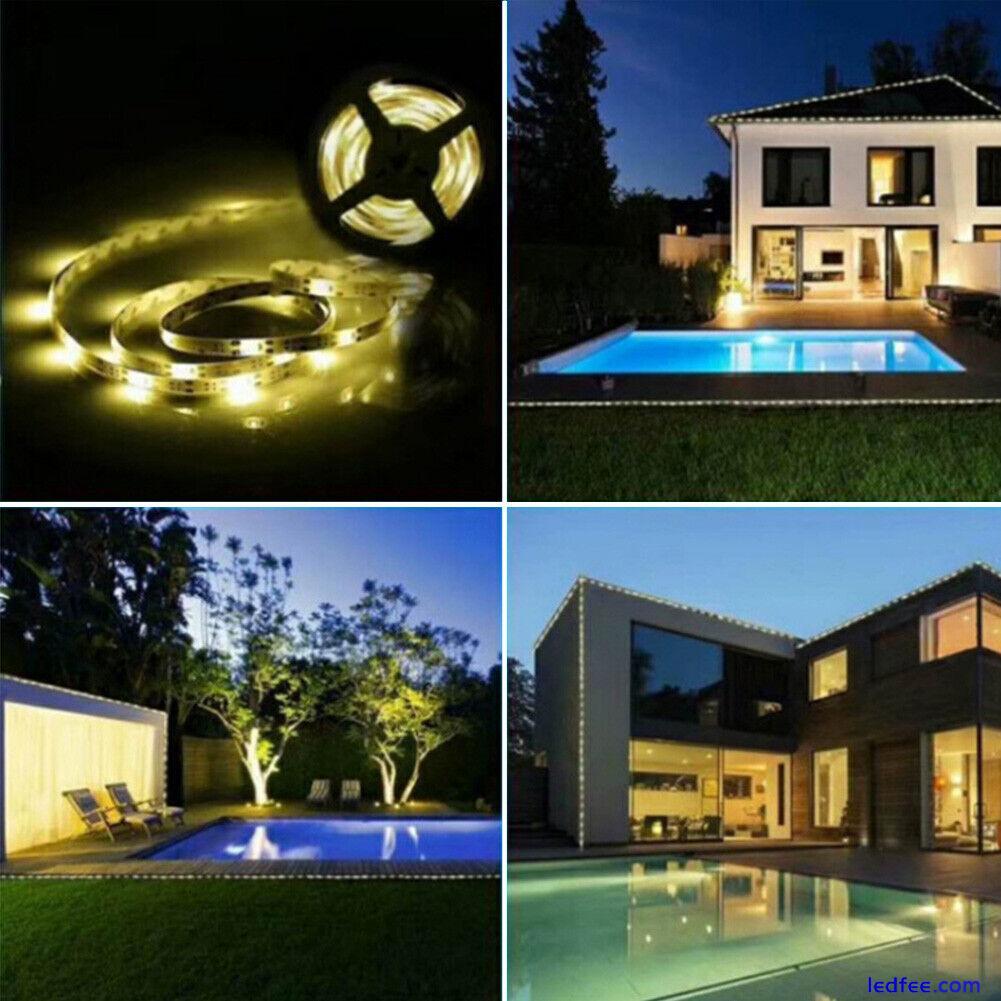 LED Strip Light Outdoor Waterproof SMD 2835 Street Solar Powered Garden Decor 2 