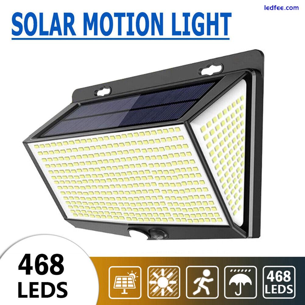 468 Solar Power Waterproof Light Outdoor Motion Sensor Wall Mounted Street Lamp 0 