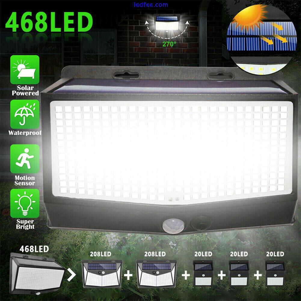 468 Solar Power Waterproof Light Outdoor Motion Sensor Wall Mounted Street Lamp 1 