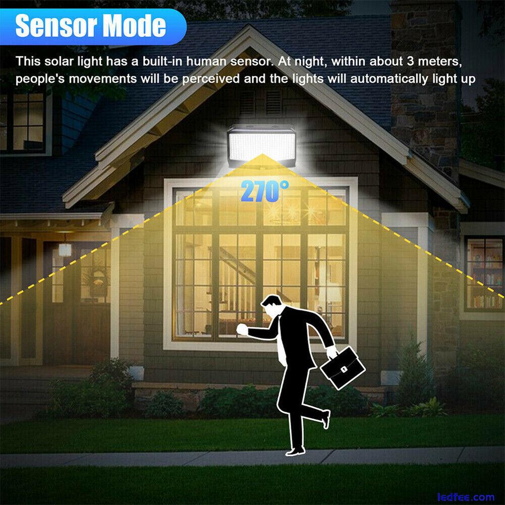 468 Solar Power Waterproof Light Outdoor Motion Sensor Wall Mounted Street Lamp 5 