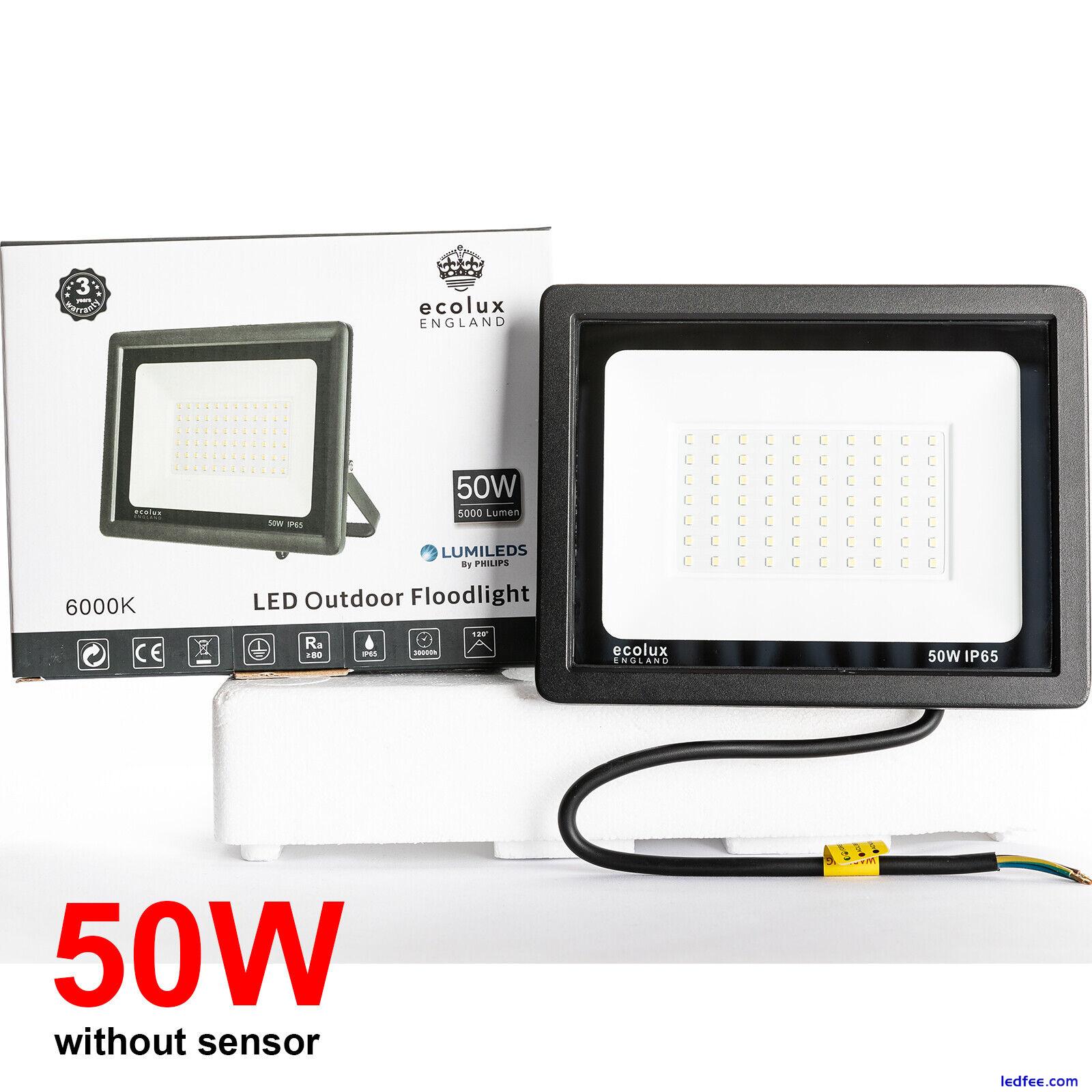 LED Floodlight Motion Sensor 10W-100W Security Outdoor PIR Flood Light Garden 4 