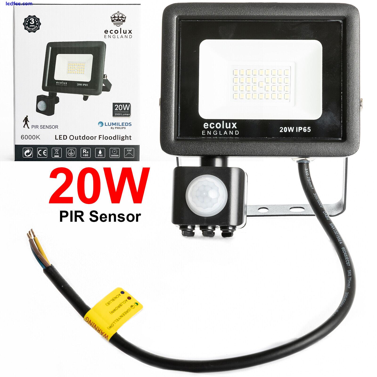 LED Floodlight Motion Sensor 10W-100W Security Outdoor PIR Flood Light Garden 5 