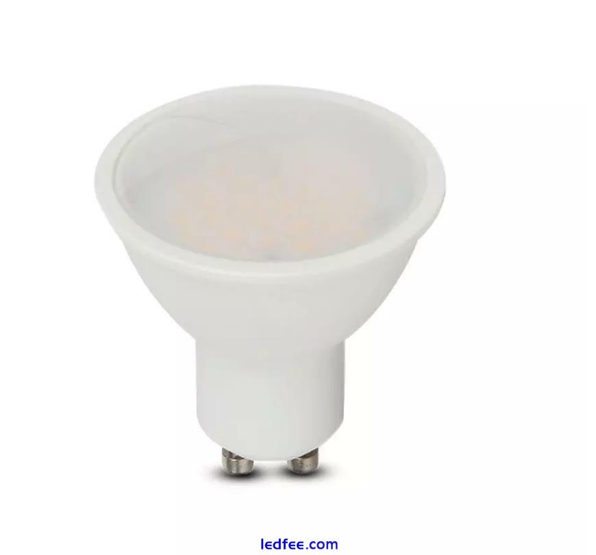 V-TAC 5W GU10 LED PLASTIC SPOTLIGHT 6000K 110'D (10 PACK) 0 