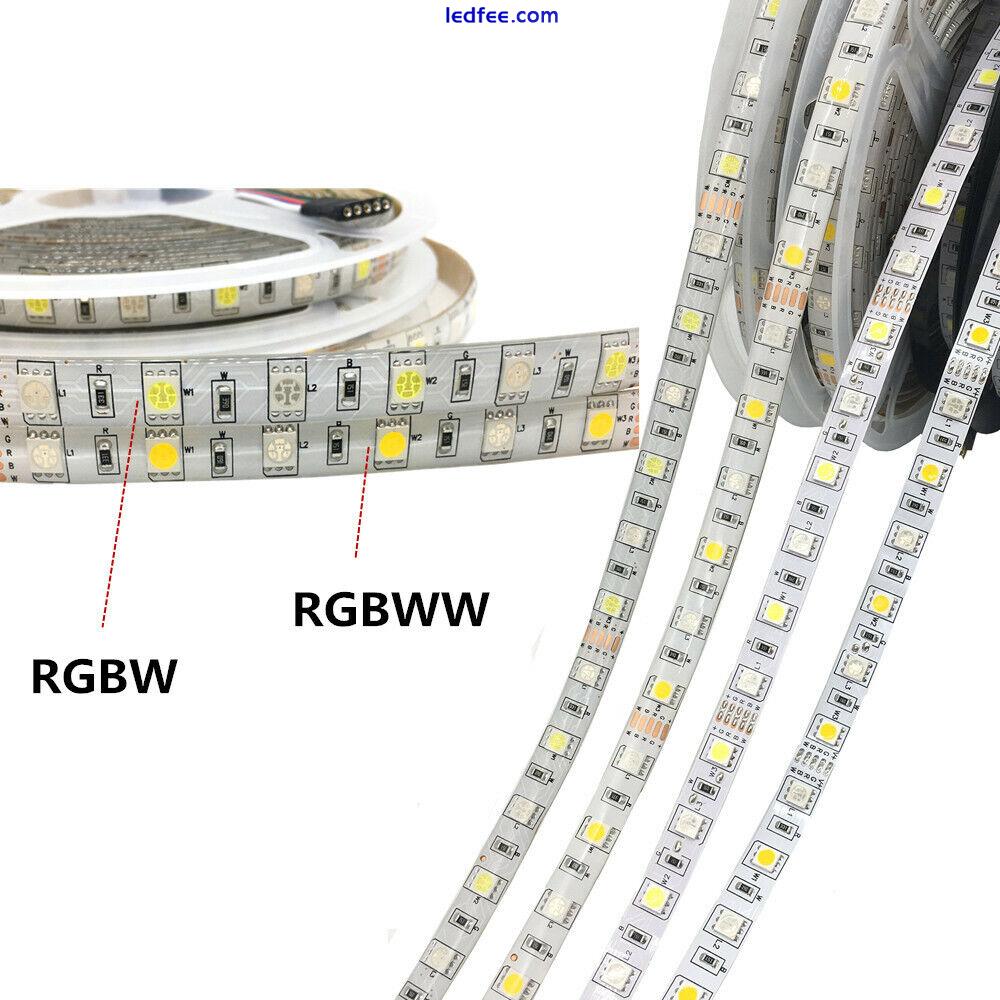  5m 10m 5050 RGBW RGBWW LED Strip Rope Lights 40Key Remote 12V Power adapter 12v 1 