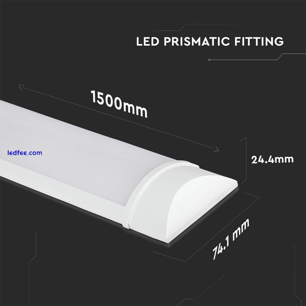 LED Batten Light Slim 5FT 50W Ceiling Fitting Low Profile 6400K 150CM LEDBRITE 0 