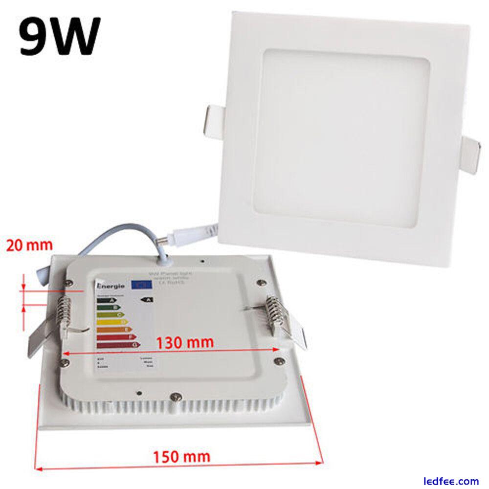 Square LED Recessed Panel Light Ceiling Down Light Flat Panel 12w 15watt 18watt 1 