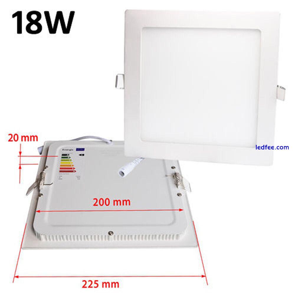 Square LED Recessed Panel Light Ceiling Down Light Flat Panel 12w 15watt 18watt 4 