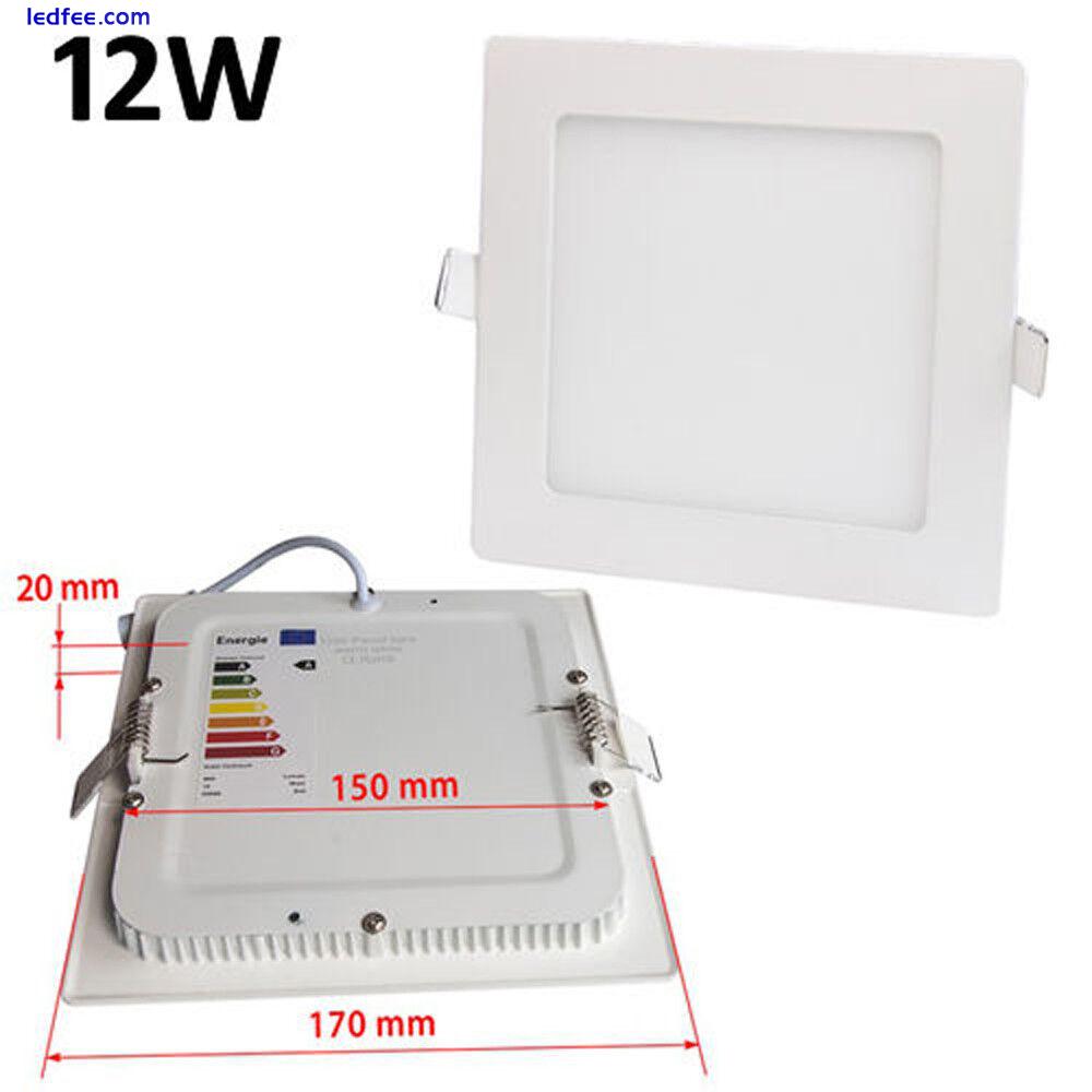 Square LED Recessed Panel Light Ceiling Down Light Flat Panel 12w 15watt 18watt 2 