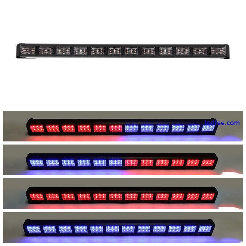 108 LED Signal Light Bar Rooftop Windshield Multifunctional Fog Lights Blue Red 0 