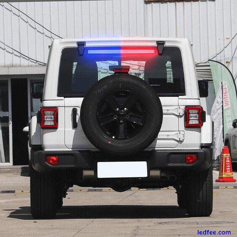 108 LED Signal Light Bar Rooftop Windshield Multifunctional Fog Lights Blue Red 2 