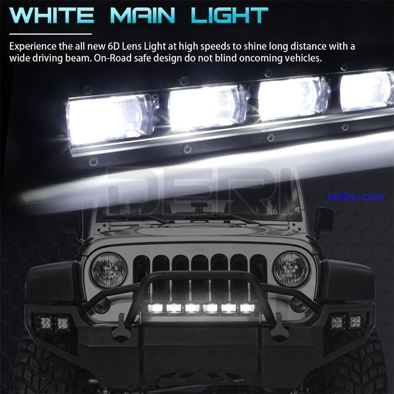 14inch LED Work Light Bar 60W Amber White Spot Flood Fog Driving Offroad ATV SUV 3 