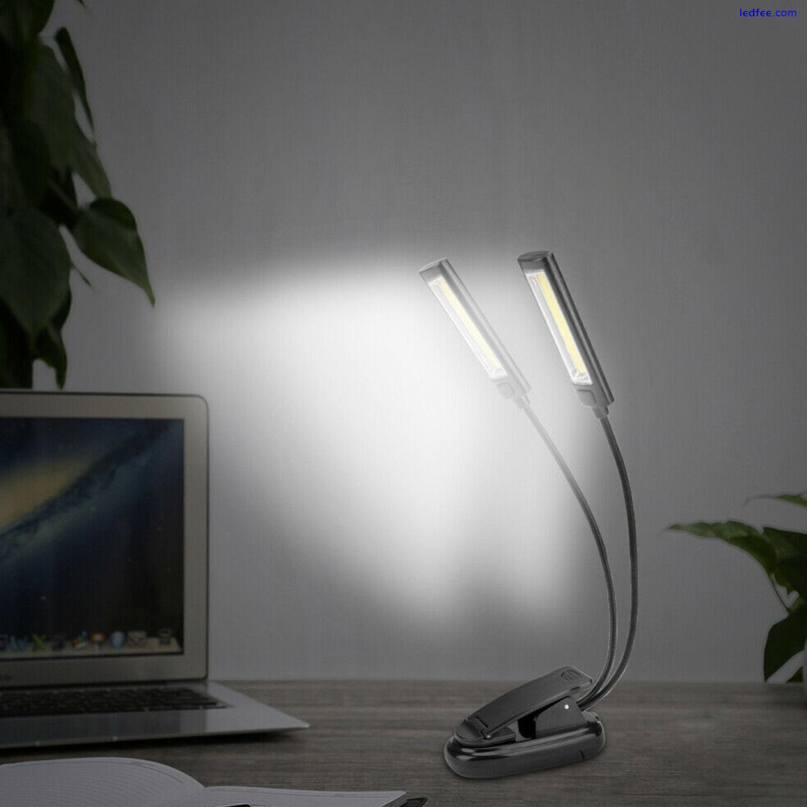 USB COB Flexible Reading LED Light Clip-on Beside Bed Desk Table Lamp Book Lamp 0 