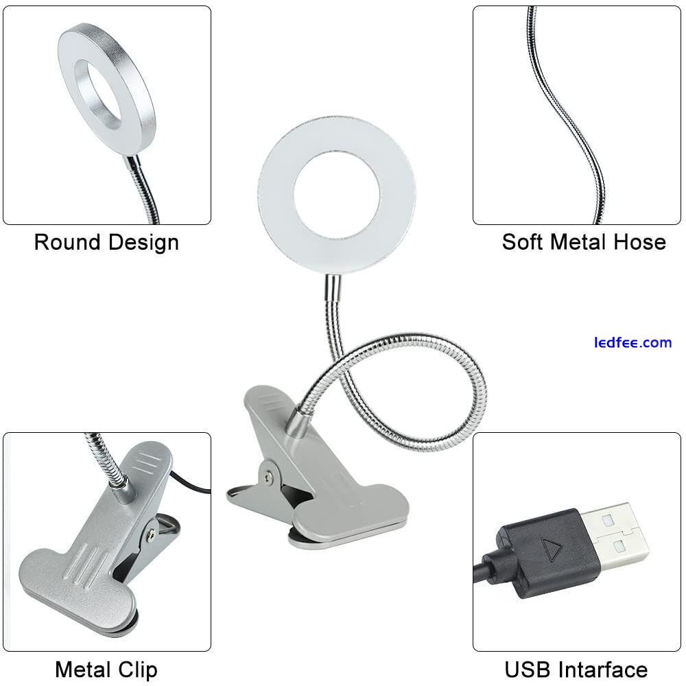 Adjustable Dimmable LED Desk Lamp Clip on Reading Light  Dorm 5 