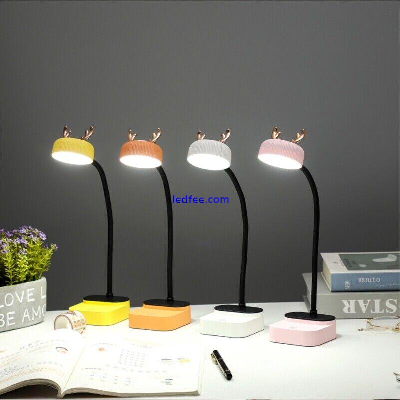 LED Eye-Caring Desk Lamp with USB Charging Port, Dimmable Desk Light Table Lamp 5 