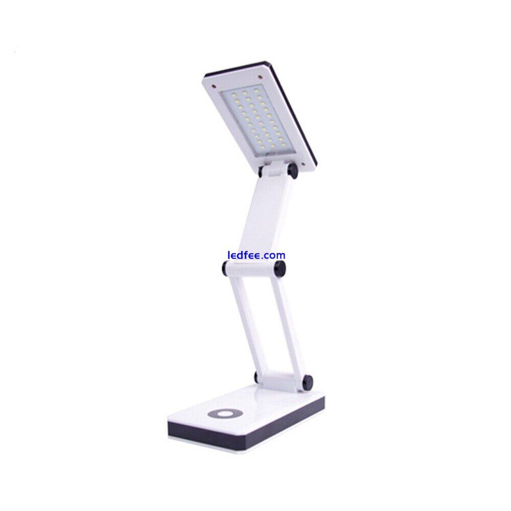 Portable Compact Folding LED Desk Lamp Bright Touch Control Reading Light White 1 