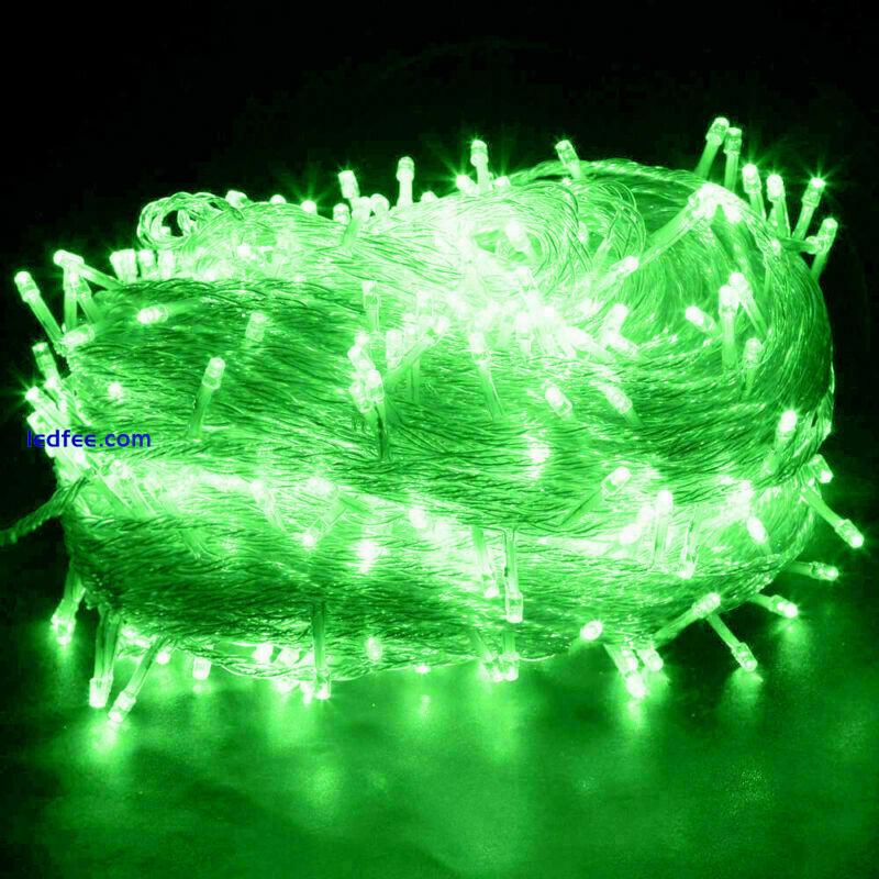 10-100M LED Mains Plug In Garden String Fairy Lights Wedding Xmas Tree Outdoor 3 