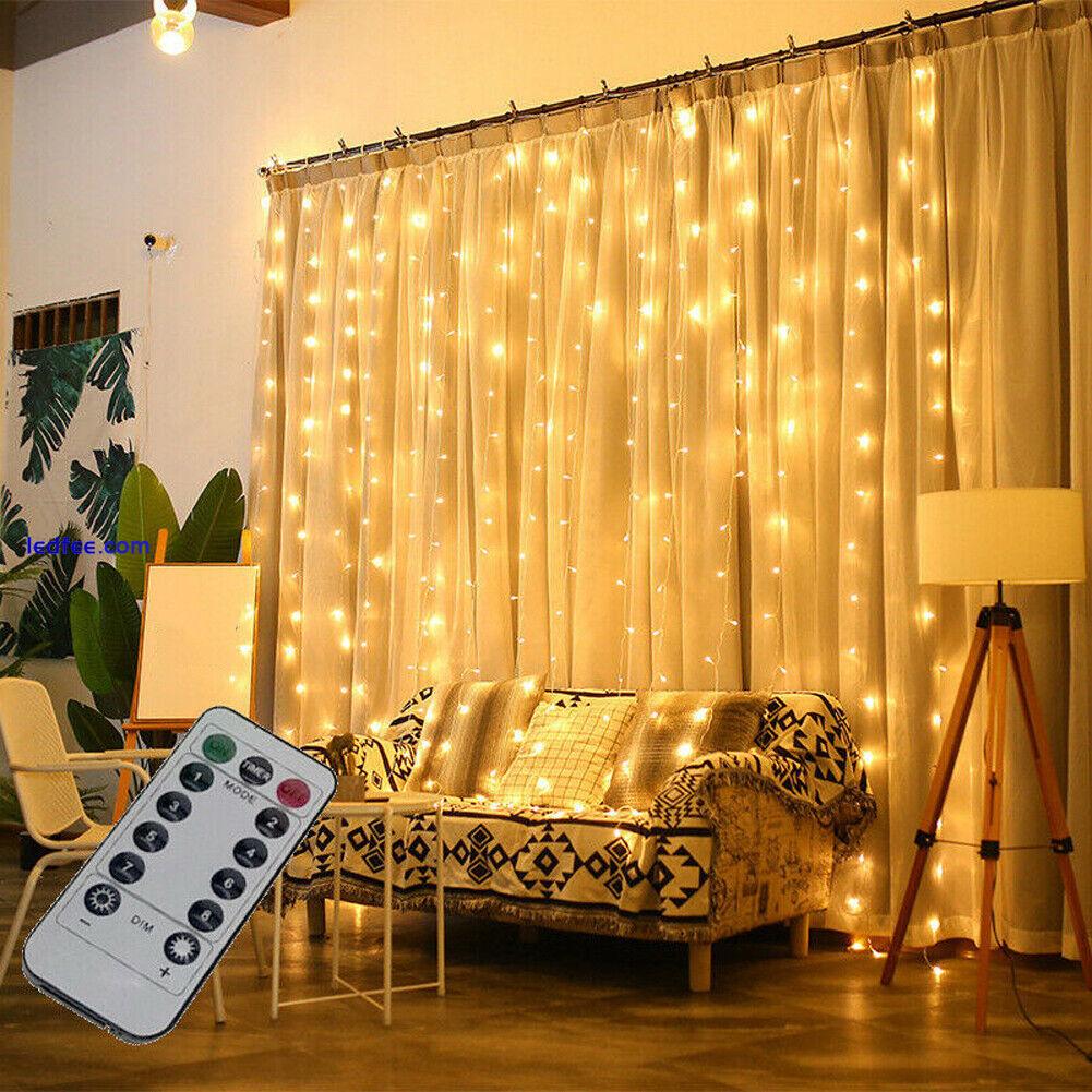  Curtain Fairy Hanging String Lights Christmas Wedding Party Home Decor  4 