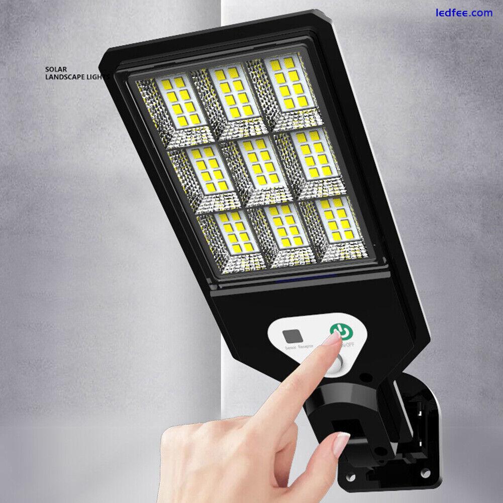 COB LED Solar Street Lights Outdoor Courtyard Porch PIR Remote Control Wall Lamp 3 