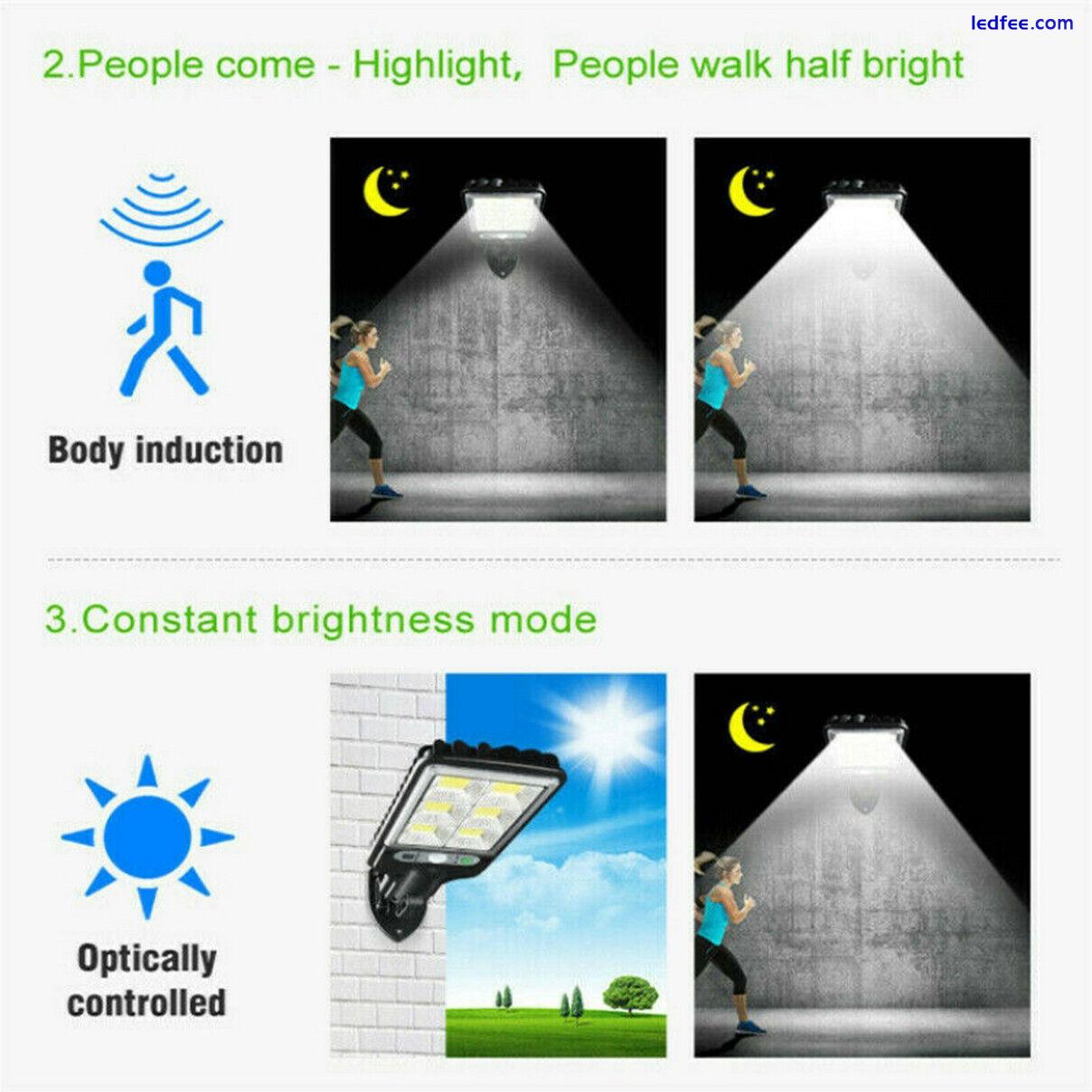 36 COB Solar Street Wall Light PIR Motion Sensor Dimmable Lamps Outdoor Garden 0 