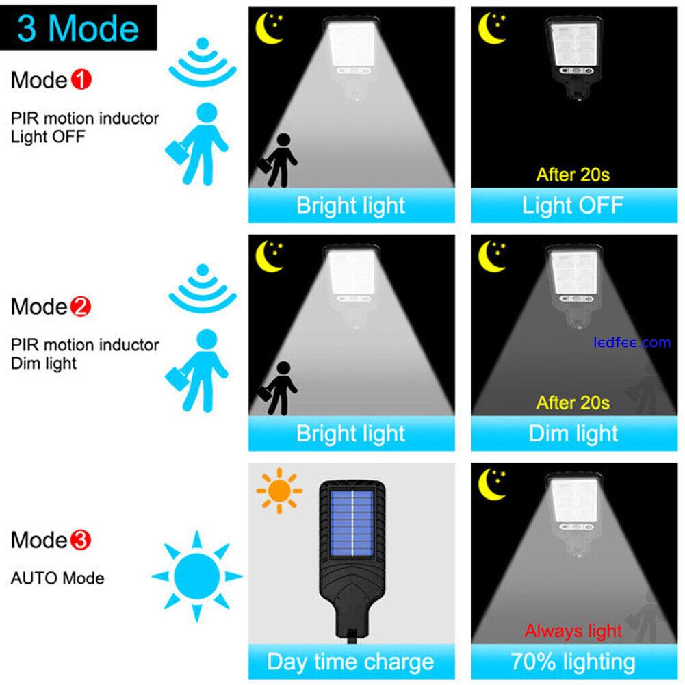 Solar Flood Light Motion Sensor LED Solar Light Last Up To 16H for Street Garden 1 