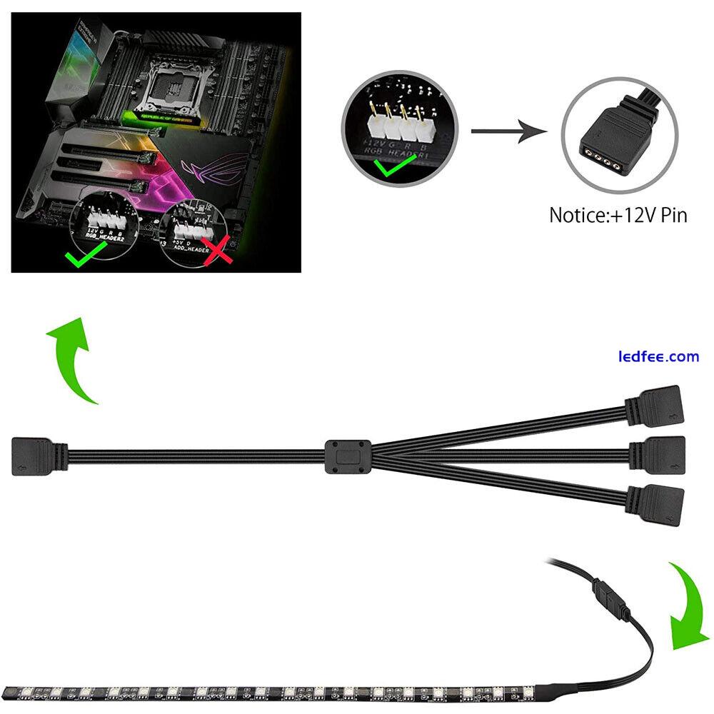 Led Strip 5050 DC12V 4pin PC Motherboard ASUS Aura SYNC RGB Header (+12V,G,R,B) 2 