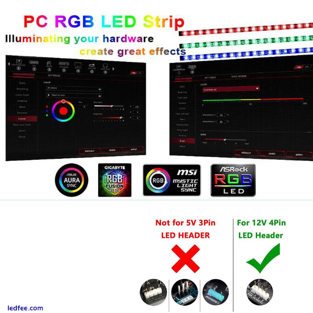 Led Strip 5050 DC12V 4pin PC Motherboard ASUS Aura SYNC RGB Header (+12V,G,R,B) 0 