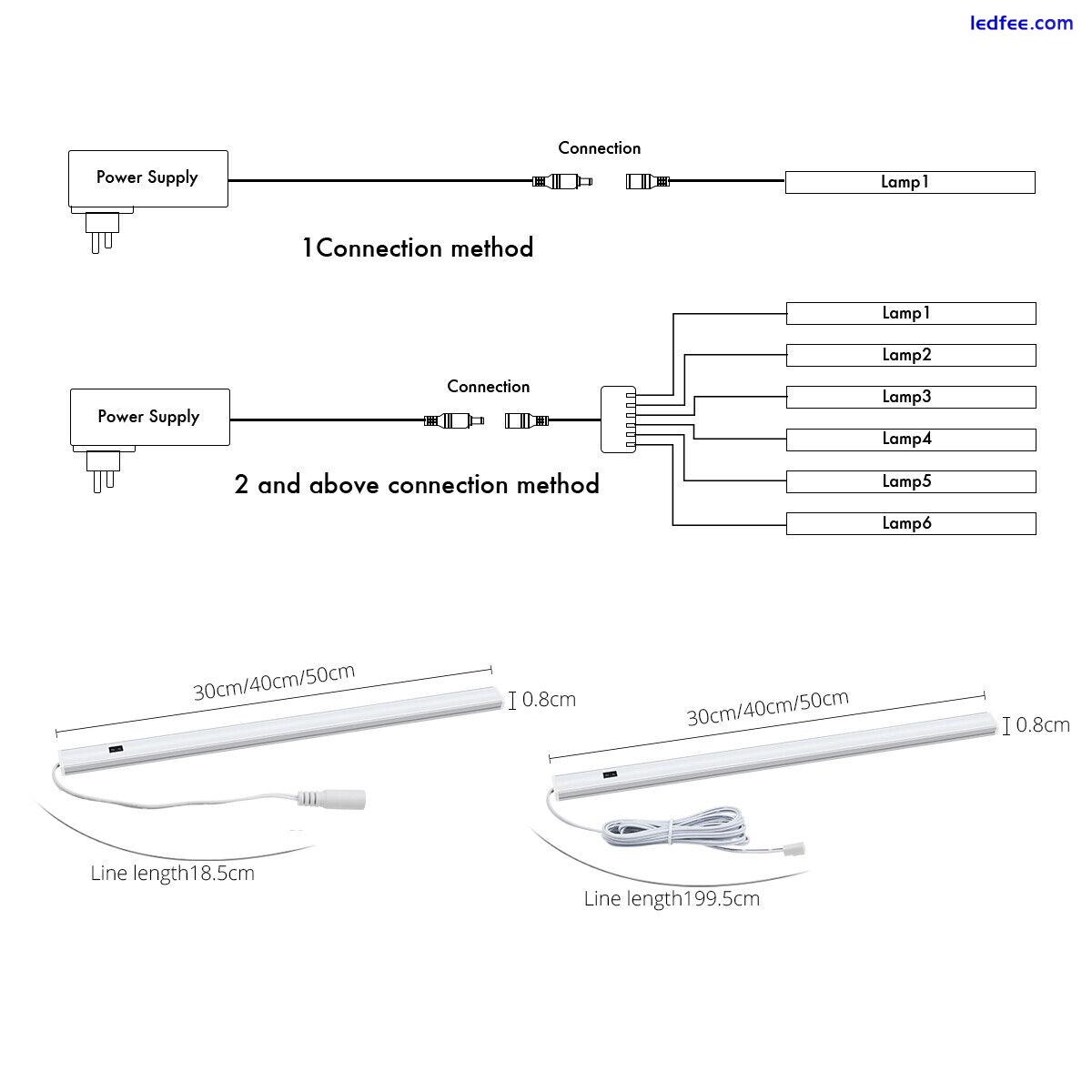 LED Hand Sweep Motion Sensor Under Cabinet Closet Light Home Strip Lighting 2 