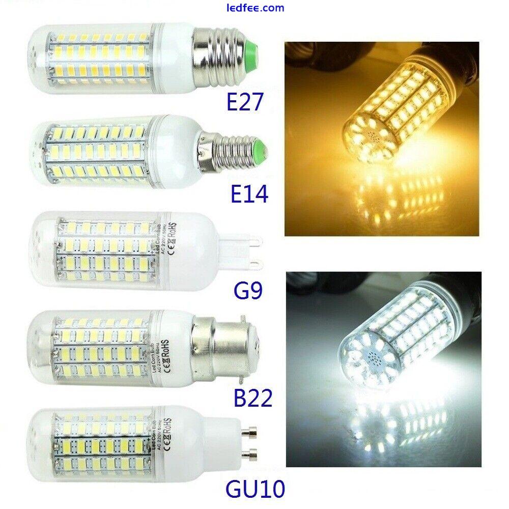 1/4Pack LED Corn Bulbs E27 B22 E14 G9 GU10 Bayonet 3W-15W Light Warm Cool White 0 