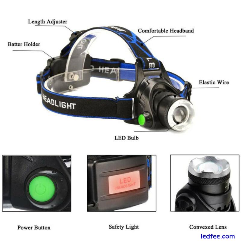 Red LED Hunting Headlamp Light Head Torch Lamp Work Flashlight Hog Coyotes Hunt 4 