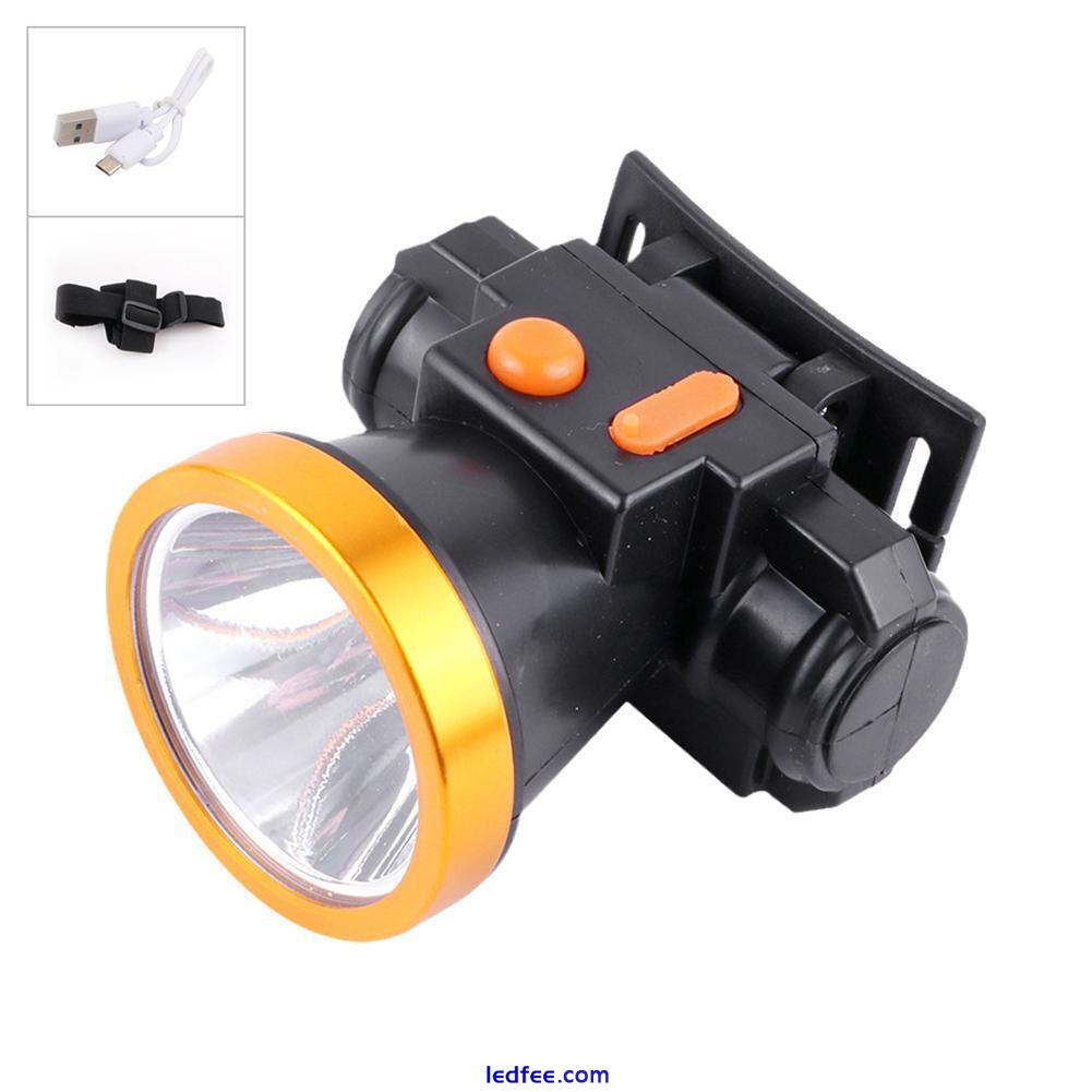 LED Headlamp Camping Hiking Head Torch USB Rechargeable Headlight Flashlights US 4 