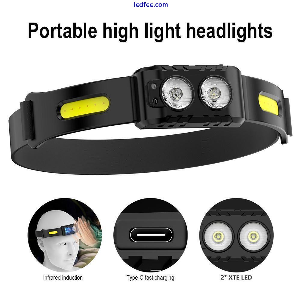 LED COB sensor headlamp headlight headlamp USB rechargeable N EW waterproof C9I6 0 