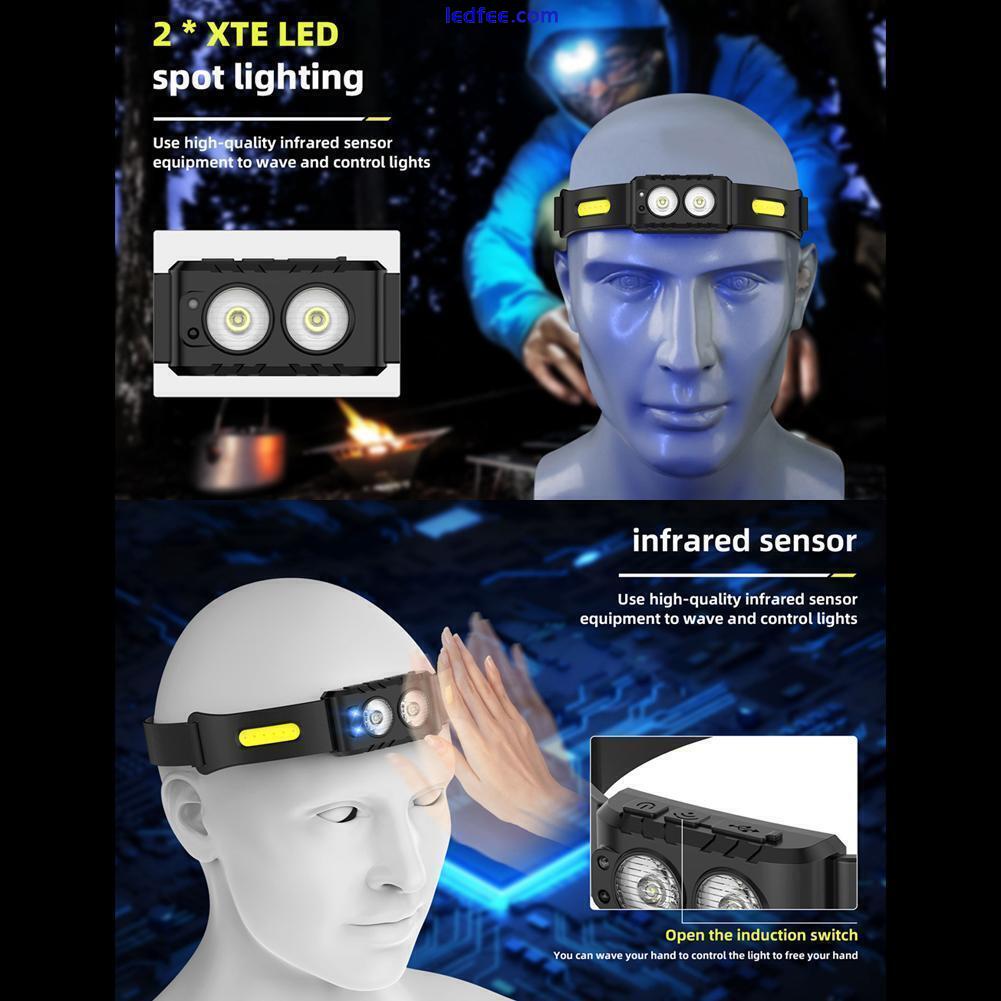 LED COB sensor headlamp headlight headlamp USB rechargeable N EW waterproof C9I6 5 