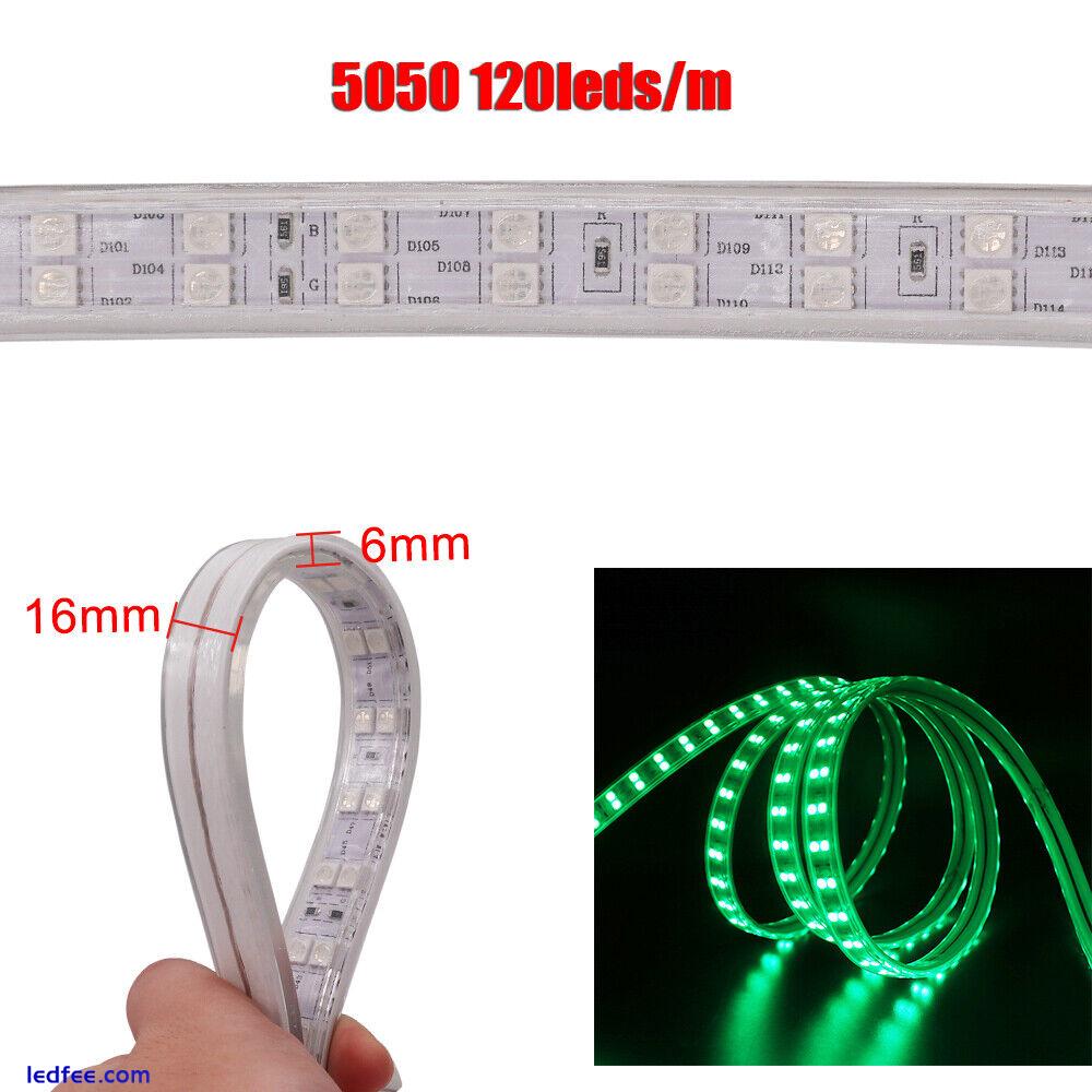 RGB LED Strip Lights 220V 110V 5050SMD IP67 Waterproof Tape Commercial Rope WIFI 4 