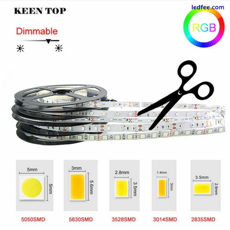 5m LED Strip Light 12V IP65 2835 5050 5054 5630 nonWaterproof Kitchen Xmas LAMP 0 