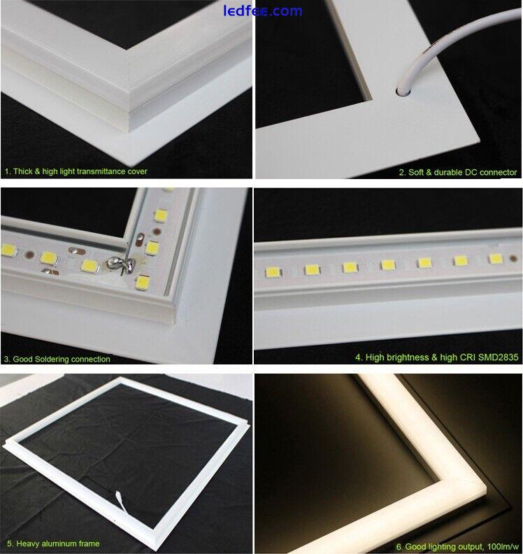 10 X 600x600mm 48W LED Ceiling Light, Edge Lit Frame, Cool White, 6500K Bright 4 