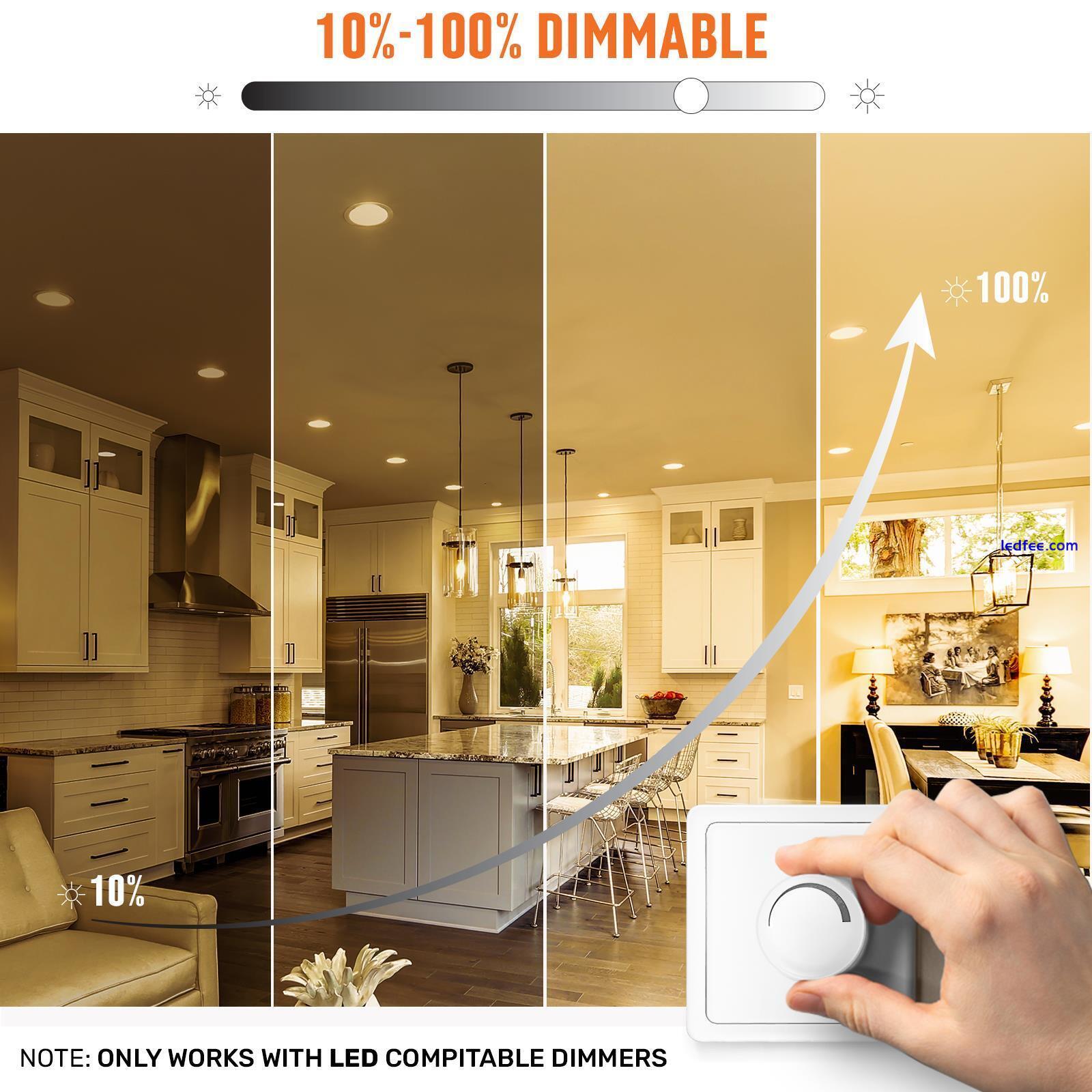 LED Fire Rated Downlight CCT Recessed Dimmable Ceiling Spotlights IP65 Downlight 3 