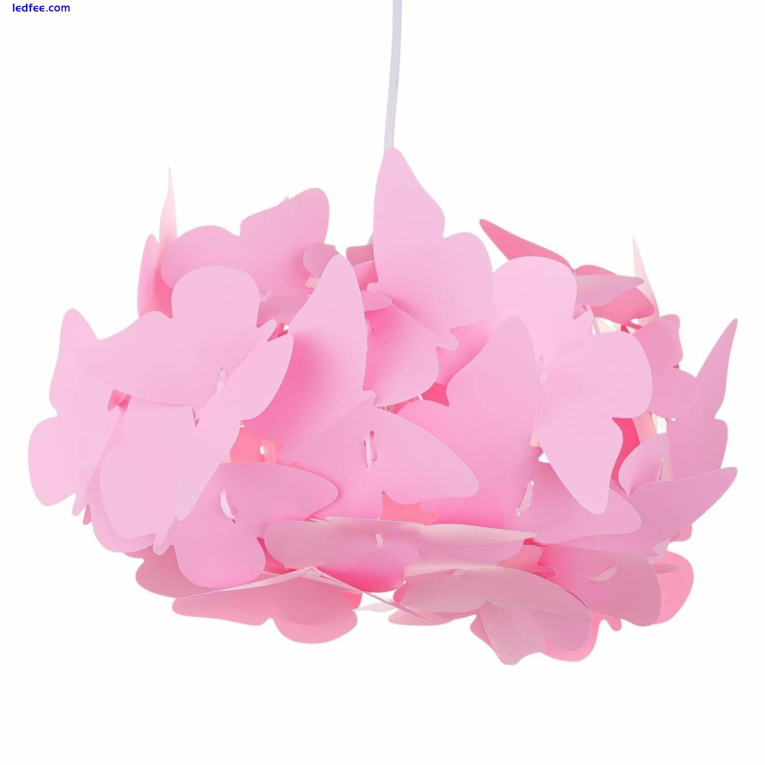 Girls Bedroom Light Shade Lamp Ceiling Pendant Lampshade Pink Butterfly Shade 0 