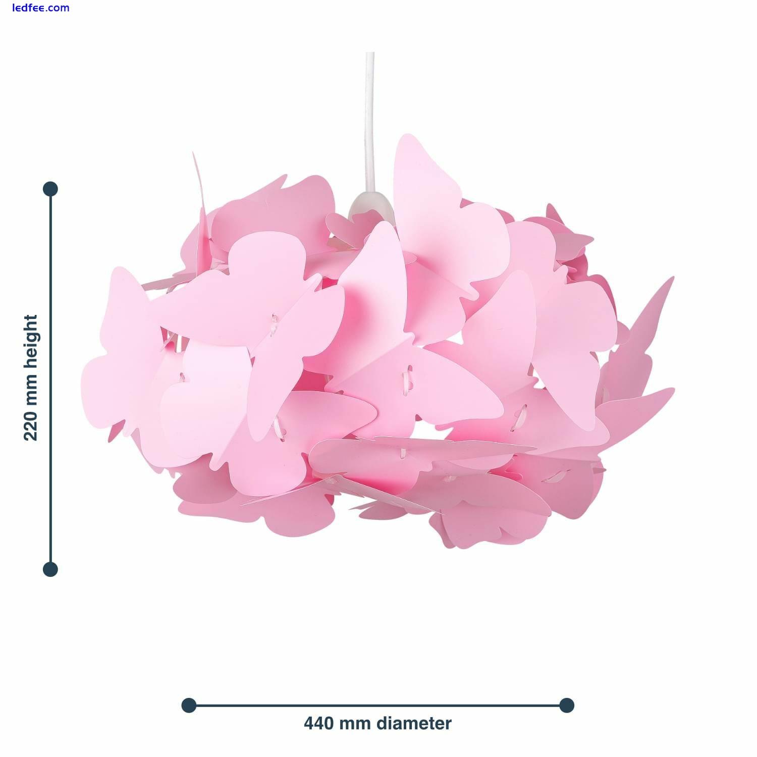 Girls Bedroom Light Shade Lamp Ceiling Pendant Lampshade Pink Butterfly Shade 2 