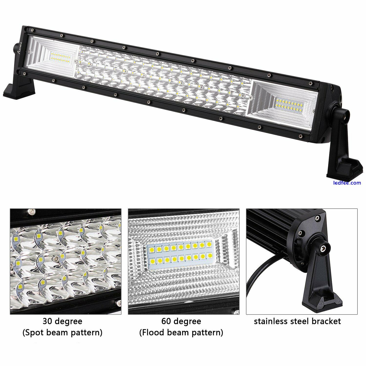 24inch 300W LED Work Light Bar Spot Flood Combo Fog Lamp SUV 4WD UTV ATV 22