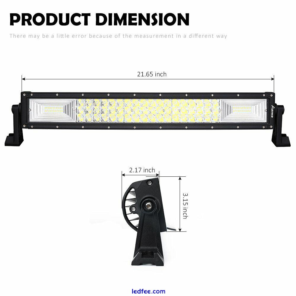 24inch 300W LED Work Light Bar Spot Flood Combo Fog Lamp SUV 4WD UTV ATV 22