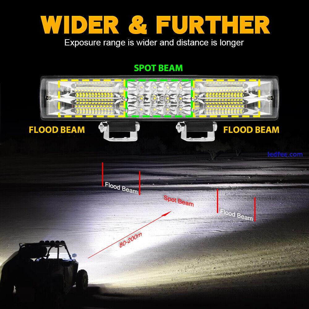 40inch Ultra thin LED Light Bar Spot Flood Beam Driving Offroad SUV Single Row 3 