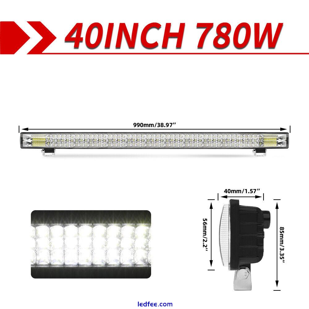 40inch Ultra thin LED Light Bar Spot Flood Beam Driving Offroad SUV Single Row 0 