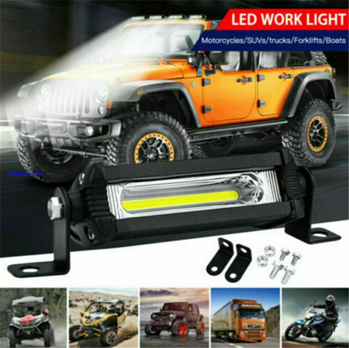 4in Car LED Light Bar Slim Small Single Row Work Off-Road LIGHT Auxiliary light 2 